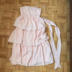 Soft Pink Tiered Dress
